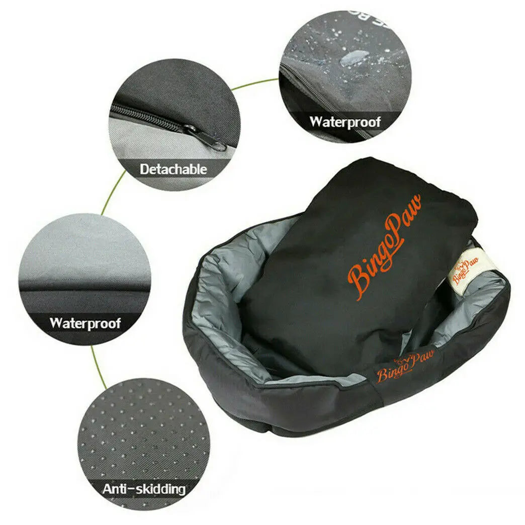 Waterproof Extra Large Jumbo Orthopedic Sofa Dog Bed Washable Basket Pillow