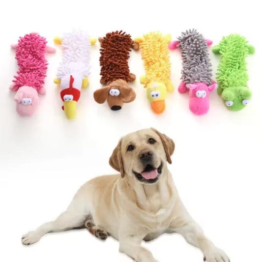 Durable Dog Plush Toy for Small Breeds - Animal Shape Squeaky Chew Teeth Cleaning Toy for Chihuahua Yorkshire Bichon Puppies