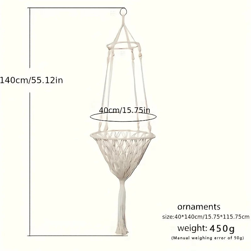 Extra Large Hand-woven Cotton Rope Cat Hammock Super Load-bearing Durable Fits 2 Cats