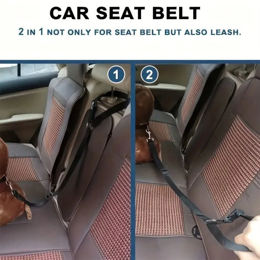 1pc Pet Car Belt, Dog Car Leash, Retractable Backseat Pet Tether,