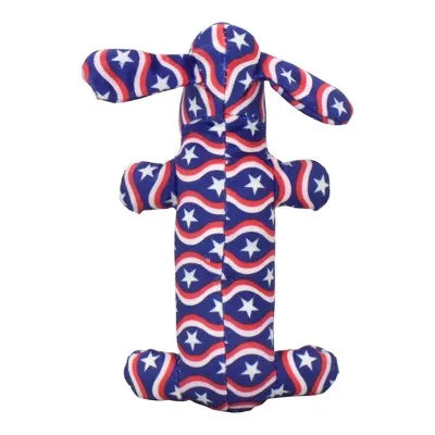 Interactive Dog Toy Loofa Americana Stars Stripes and Plaid Plush for Entertaining and Cuddling Play