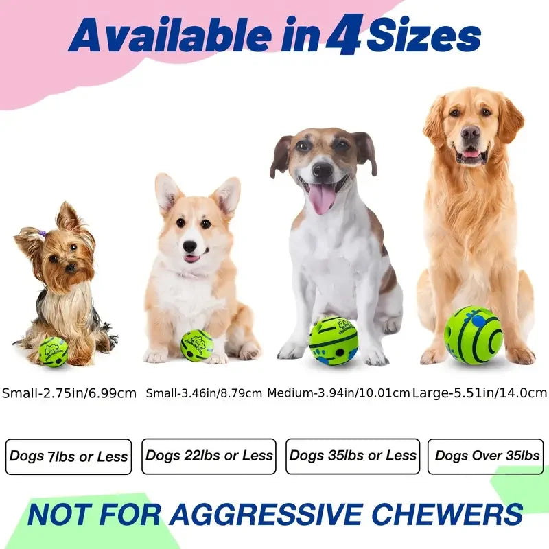 Wobble Wag Giggle Ball Interactive Dog And Cat Toy Chew Toy Giggle Sounds When Rolled or Shaken