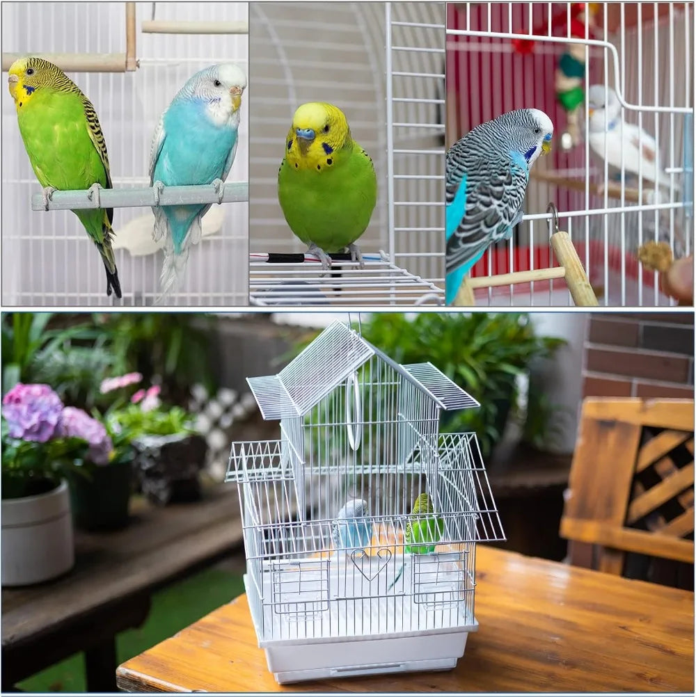 Lightweight Travel Bird Cage for Small Birds - Parakeets, Lovebirds, Finches