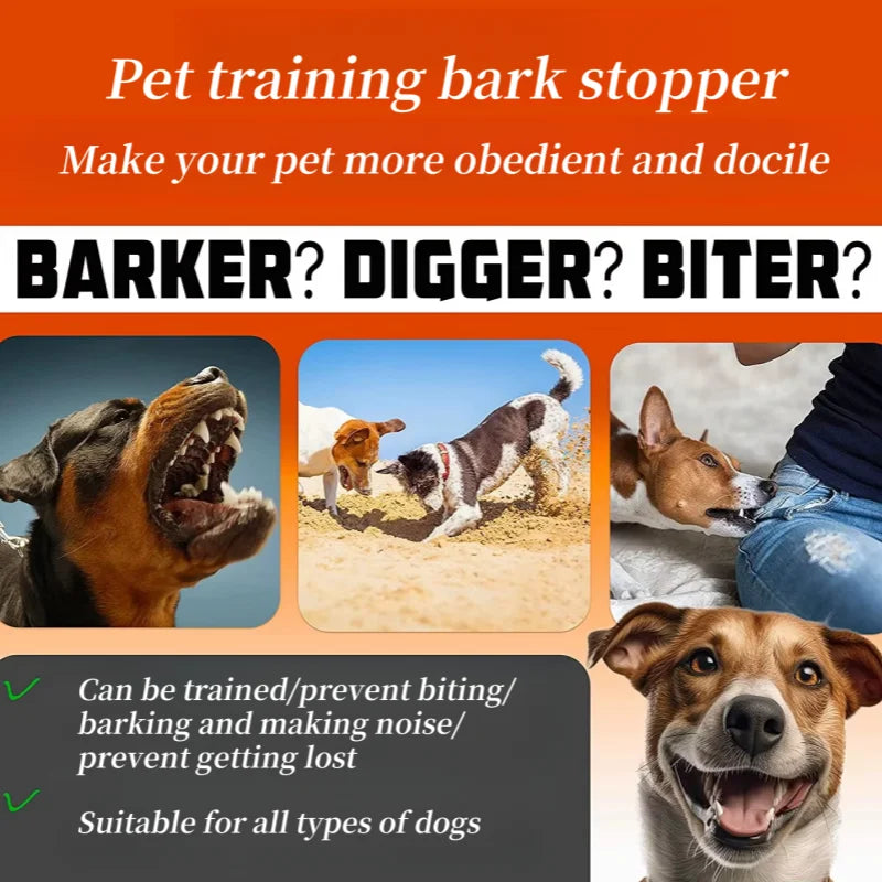 Waterproof Dog Bark Collar,Rechargeable Anti-Bark Collar Vibration Training Collar For Small,Medium Dog