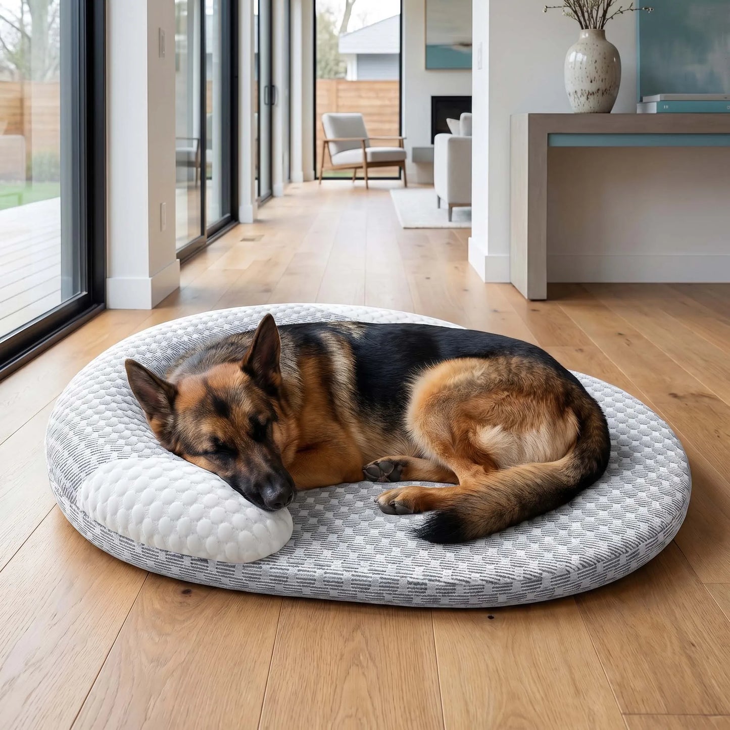 Cooling Dog Bed Summer Ice Silk Dog Mat Oval Pet Nest Breathable Heat Dissipation Cooling Pad for Small Medium Large Dogs And Cats