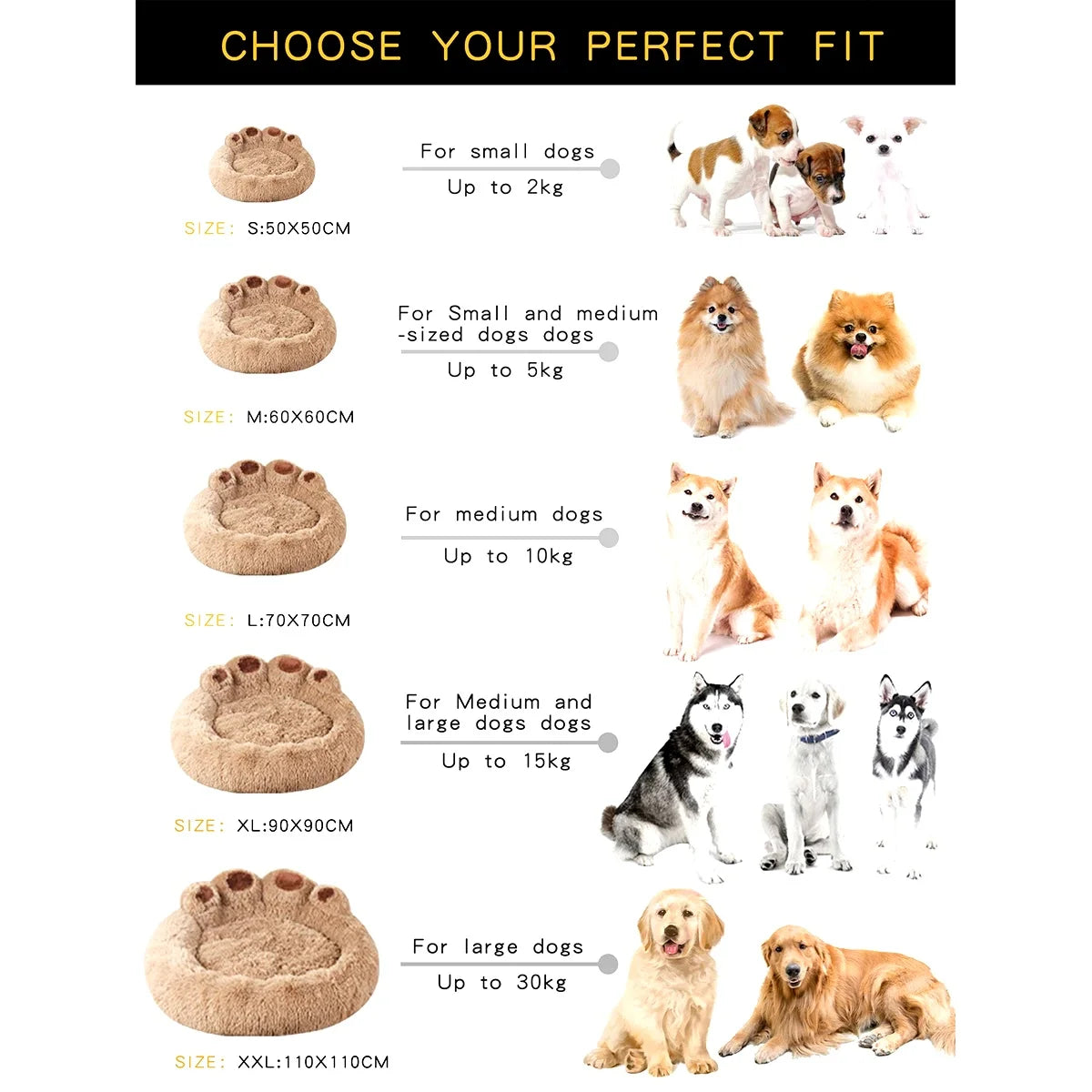 Fluffy Dog Bed For Large And Small Dogs