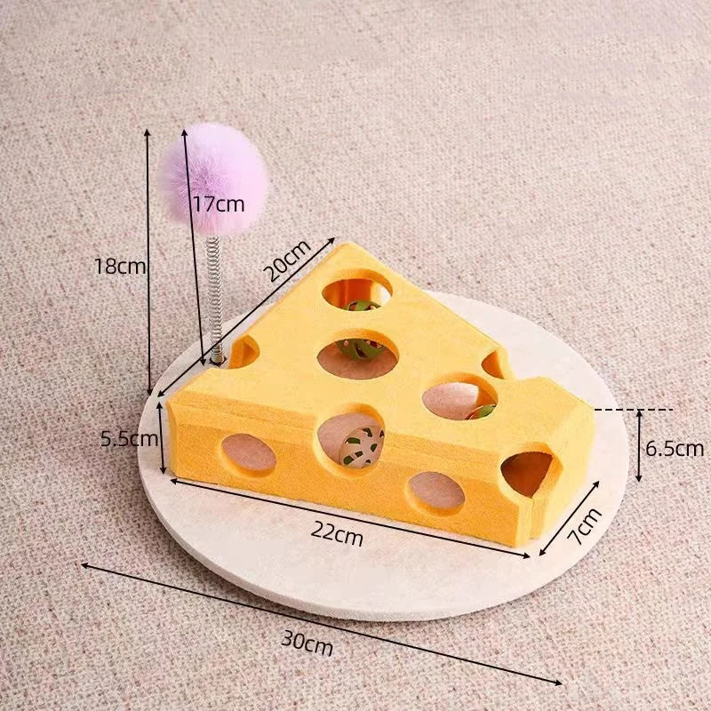 Interactive Cat Puzzle Maze - Soft Felt Hole Game With Bell Ball Toy For Kittens And Cats