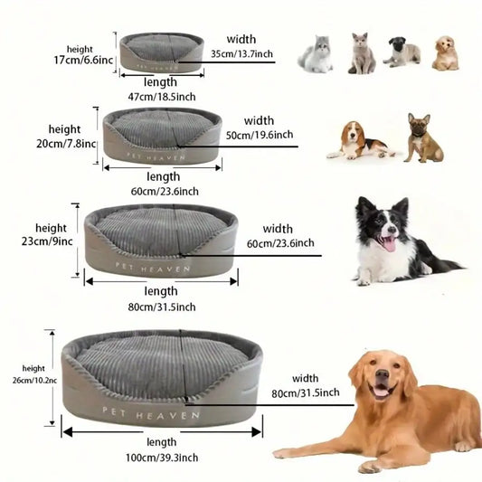 Machine-Washable Soft & Cozy Pet Bed – All-Season Dog & Cat House With Warm Mat