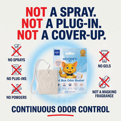 MoodifyPet Cat Litter Box Odor Neutralizer — 1 System for 30 Days
