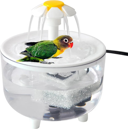 Indoor Bird Bath Fountain Automatic Shower Tub with Filter Pump Easy Clean for Small Medium Parrot Pets Cage