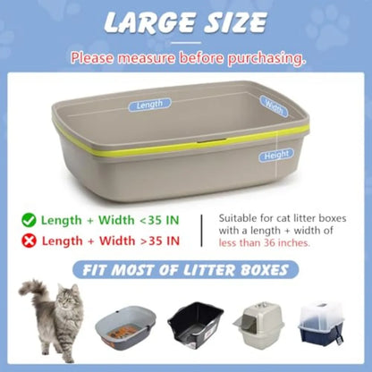 30 Count Cat Litter Box Liners With Drawstring Heavy-Duty Extra-Thick Bags Tear And Leak Resistant Odor Barrier