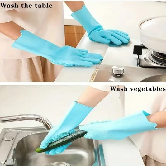 Pet Bathing Glove - Silicone Scrubber Mitt for Dogs & Cats, Massage & Deshedding, Waterproof, Bite-Resistant