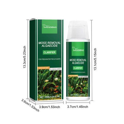 Yegbong Fish Tank Cleaner Improve Water Quality Non-irritating Remove Algae Enhance Transparency