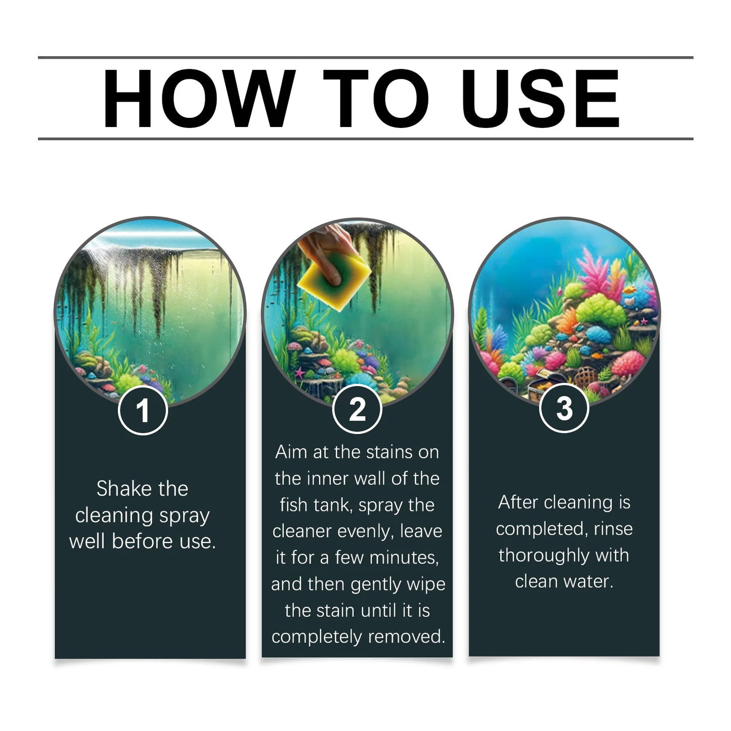 Yegbong Fish Tank Water Cleaner Prevent Algae Growth Improve Water Quality Control