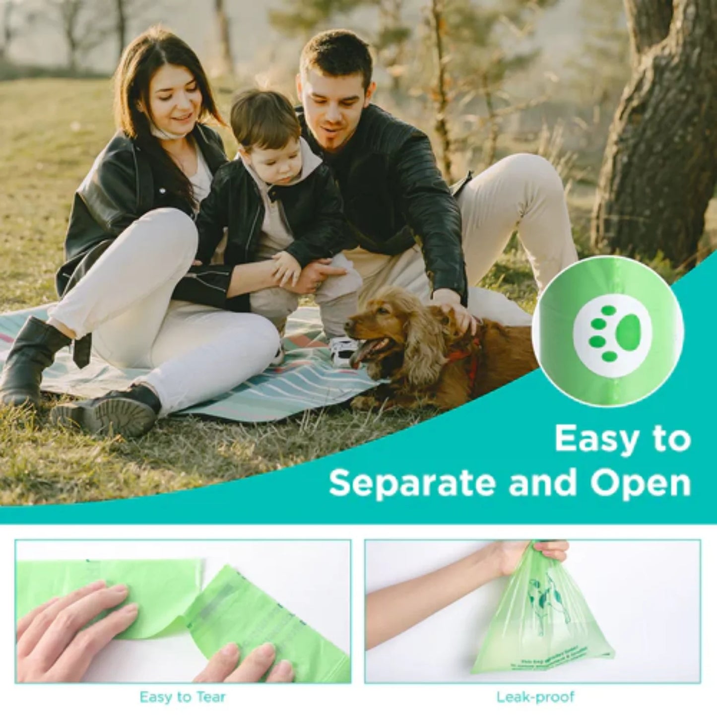 27Rolls 405bags Biodegradable Extra Thick Dog Leak Proof Poop Bags With Dispenser