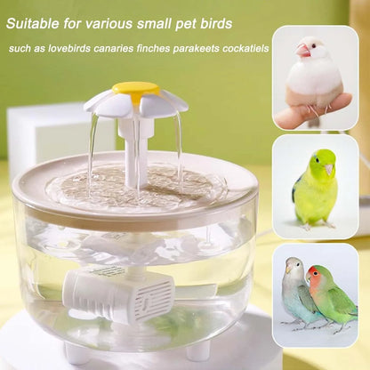 Indoor Bird Bath Fountain Automatic Shower Tub with Filter Pump Easy Clean for Small Medium Parrot Pets Cage