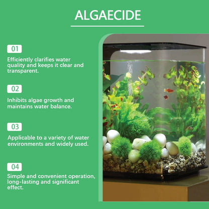 Yegbong Fish Tank Cleaner Improve Water Quality Non-irritating Remove Algae Enhance Transparency