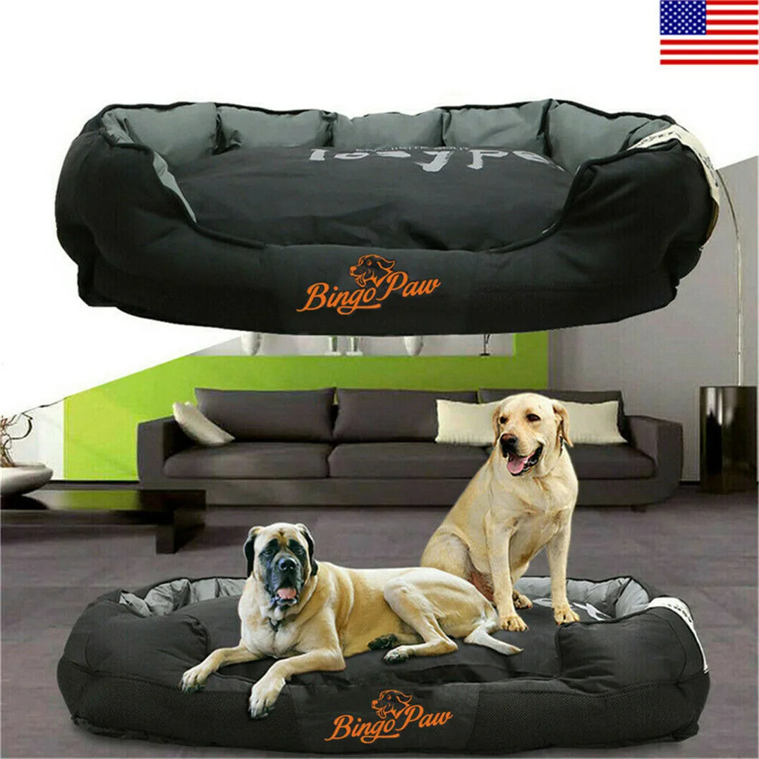 Waterproof Extra Large Jumbo Orthopedic Sofa Dog Bed Washable Basket Pillow
