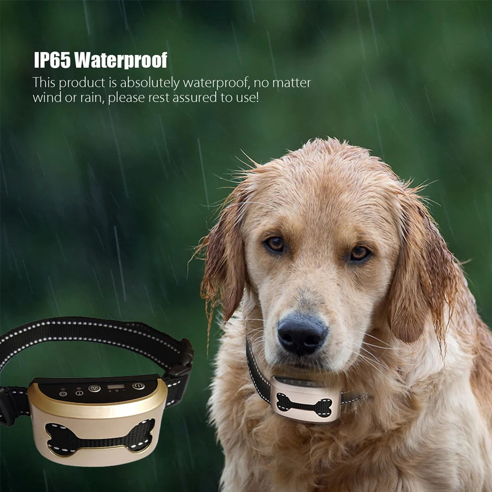 Dog Anti Bark Guard Waterproof Auto Anti Humane Bark Collar Stop Dog Barking Rechargeable Shock Safe USB Electric Ultrasonic