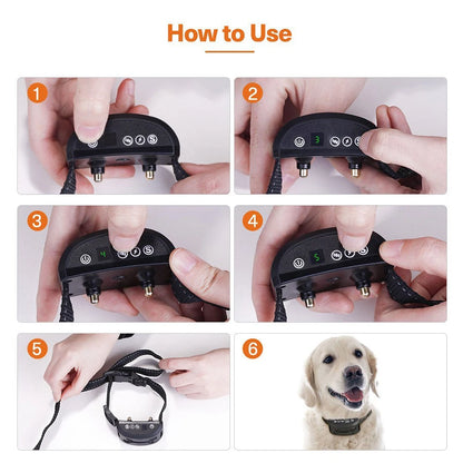 Dog Anti Bark Guard Waterproof Auto Anti Humane Bark Collar Stop Dog Barking Rechargeable Shock Safe USB Electric Ultrasonic