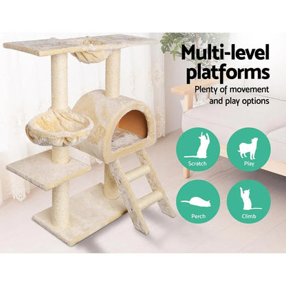 i.Pet Cat Tree 100cm Trees Scratching Post Scratcher Tower Condo House
