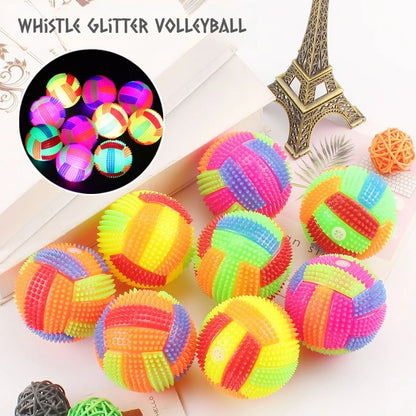 Led Puppy Bouncy Chew Dog Toy - Color Light Ball Interactive Toys for Cats Small Dogs