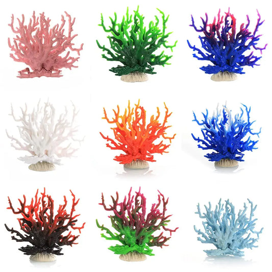 Artificial Coral Reef Fish Tank Decor Colorful Plastic Fake Coral Plant