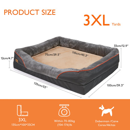 Large Dog Soft Comfortable Anti Allergy Warm Fleece Bed Washable And Waterproof