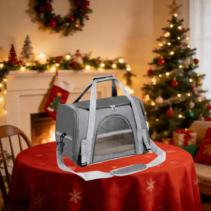 Breathable Pet Carrier Bag Airline Approved Foldable Travel Carrier Secure Anti Escape Zipper Ventilated Spacious Collapsible