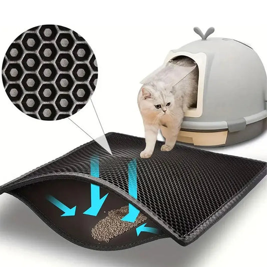 Cat Litter Mat Waterproof Double Layer Litter Trapping