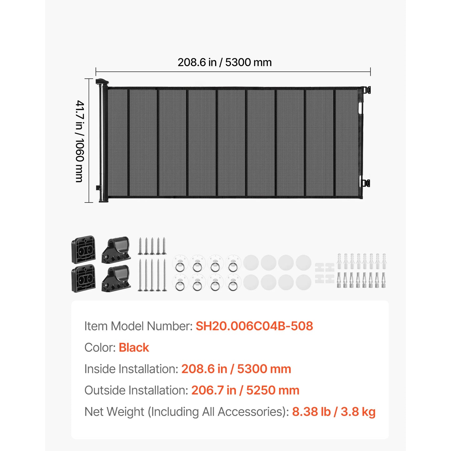 SucceBuy Retractable Pet Gate with Security Lock Easy to Use Walk Through Without Tripping