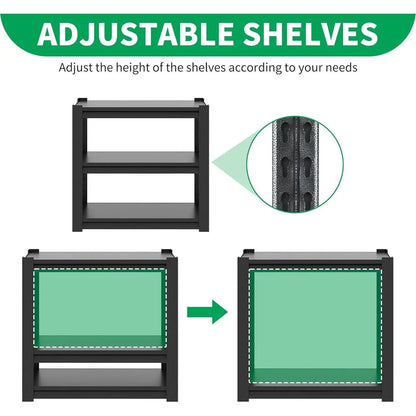 Heavy-Duty 3-Tier Metal Stand for 20 Gallon Aquariums, Reptile Terrariums, or 30 Gallon Breeder Tanks,