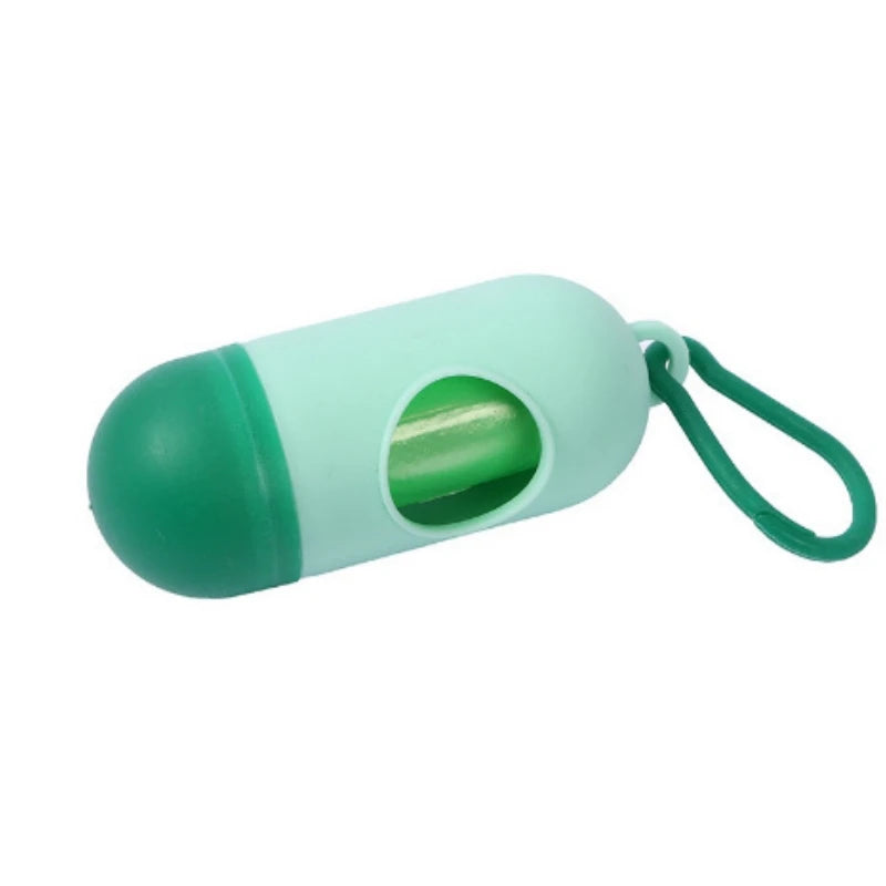 Dog Poop Bag Holder Portable Pet Waste Bag Dispenser Capsule Shape