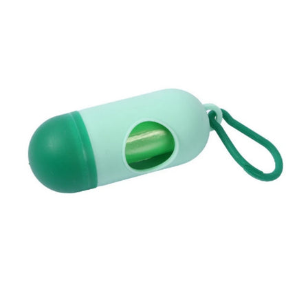 Dog Poop Bag Holder Portable Pet Waste Bag Dispenser Capsule Shape