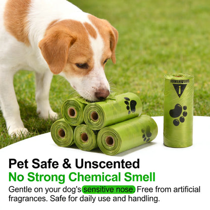 Eco-Friendly Dog Poop Bags Leak-Proof Extra Thick EPI Material Unscented