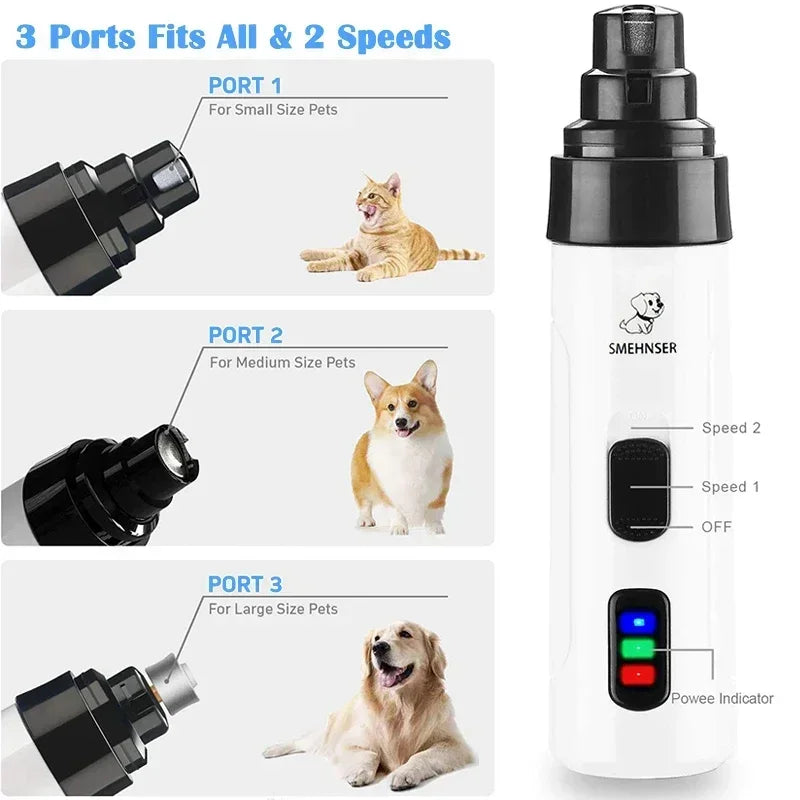 Rechargeable Nail Clippers Quiet Electric Dog And Cat Nail Grooming Trimmer Tools