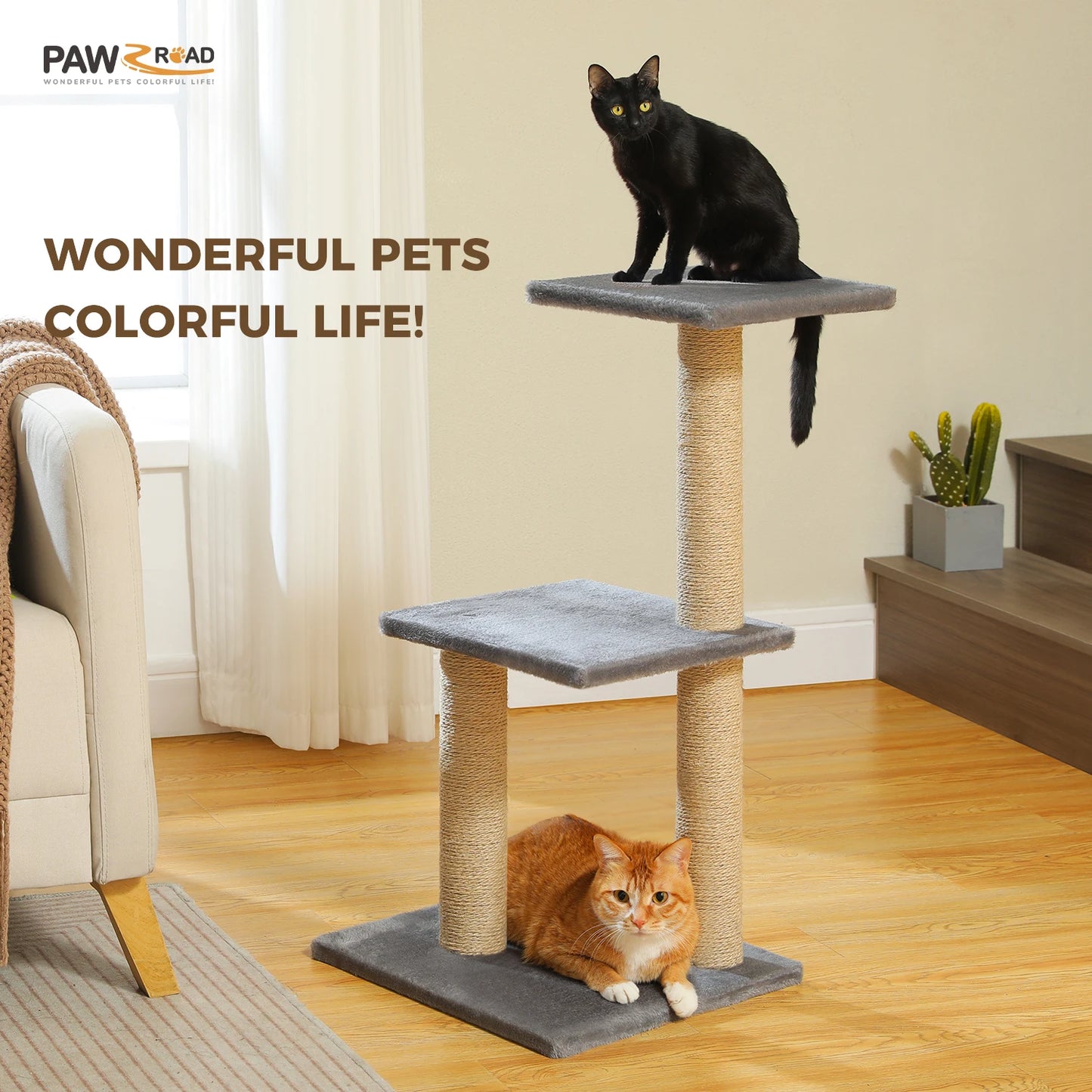 Cat Activity Tower Tree With Scratching Post for Indoor Cats