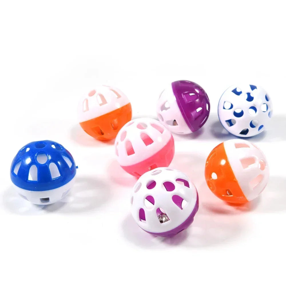 10pcs Colorful Hollow Rolling Bell Ball Bird Toy