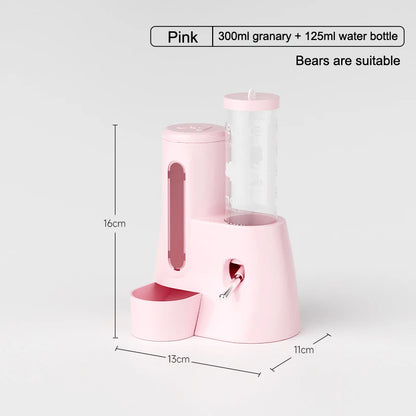 2In1 Hamster Feeder And Waterer Large Capacity Leakproof Automatic Feeder Leak Proof