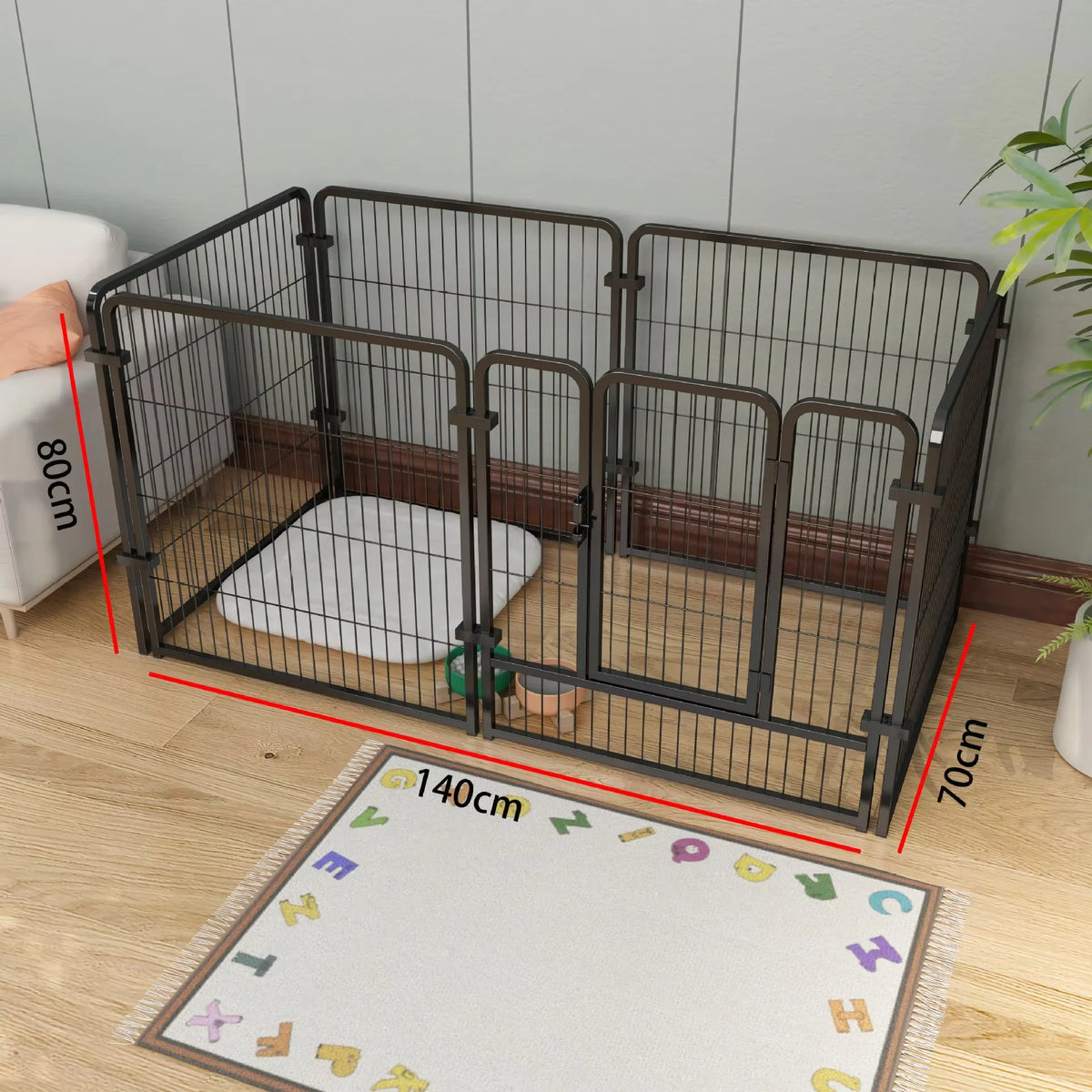 Dog Fence Playpen Foldable Exercise Kennel, Escape Barrier Heavy Duty Cage