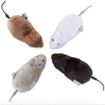 Lifelike Plush Running Mouse Interactive Enrichment Toy For Cats