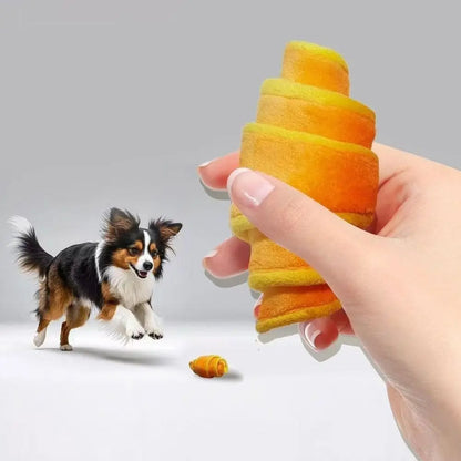 Soft Croissant Dog Toy Training Bite Resistant Treat Dispensing Puppy Puzzle Toy