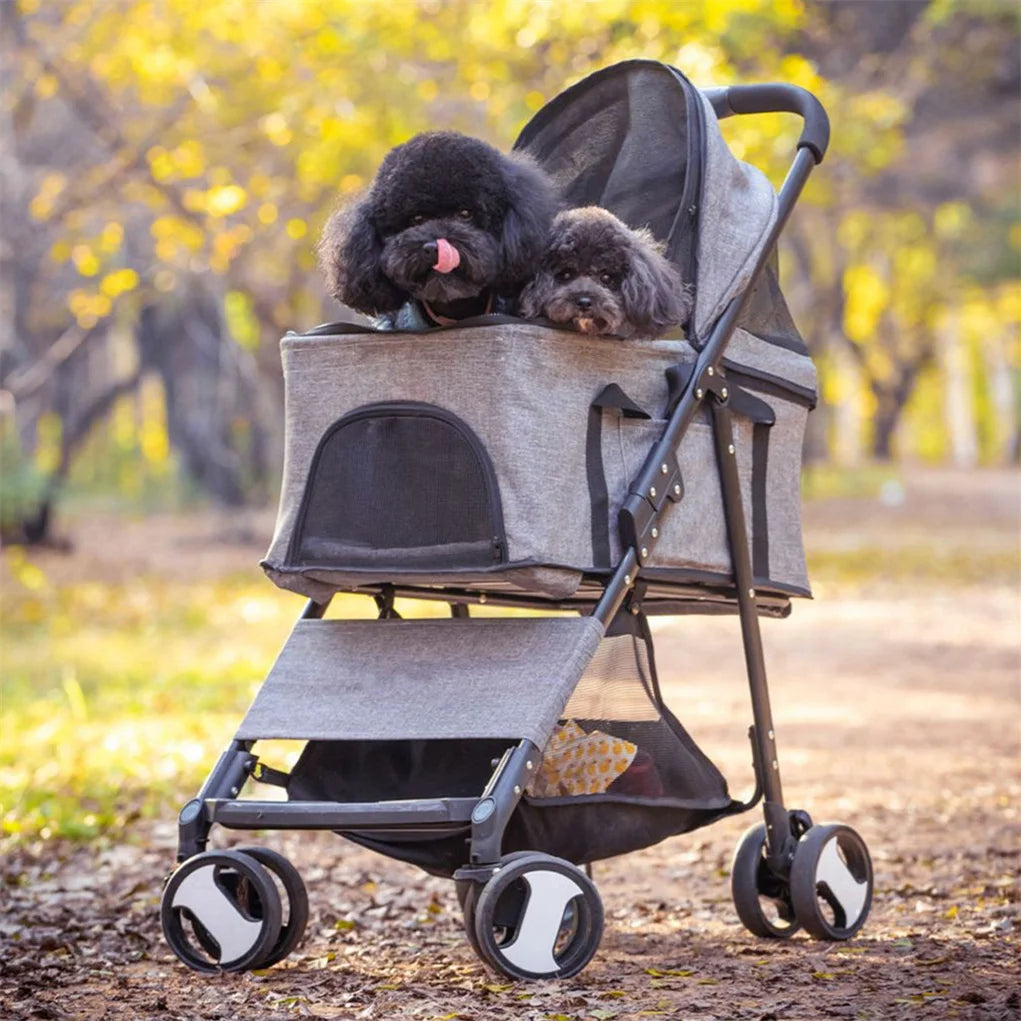 Stroller Foldable Travel Carrier For Cat Or Dog
