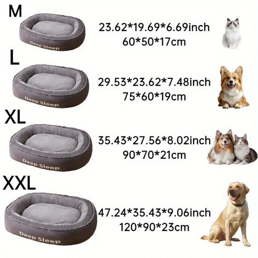 Pet Bed Comfortable Donut Round Soft Washable Dog Or Cat Cushion Bed