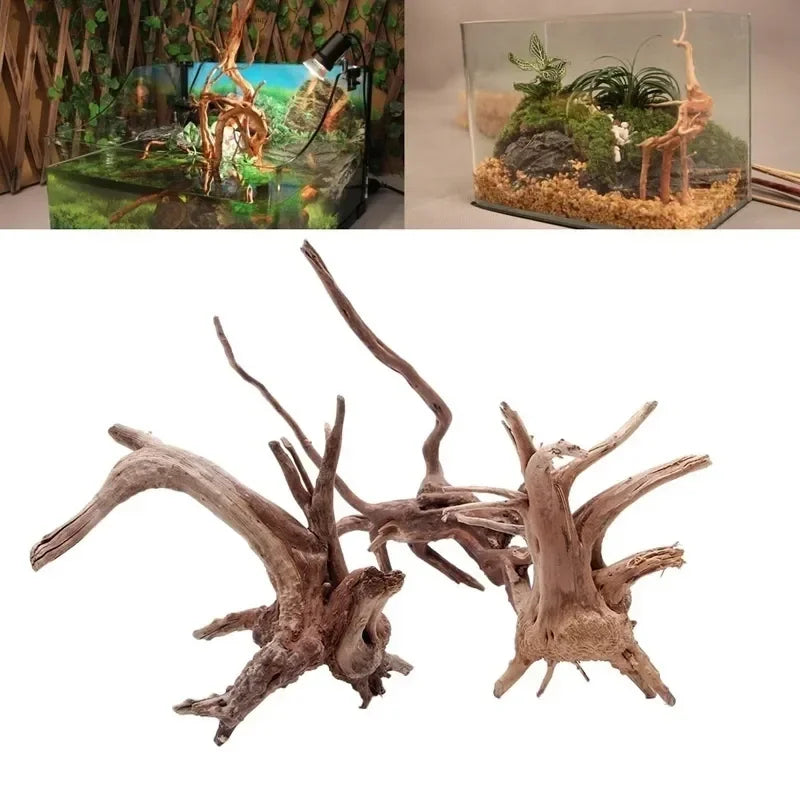 Natural Tree Trunk Driftwood Aquarium, Fish Tank  And Reptile Wood Decoration