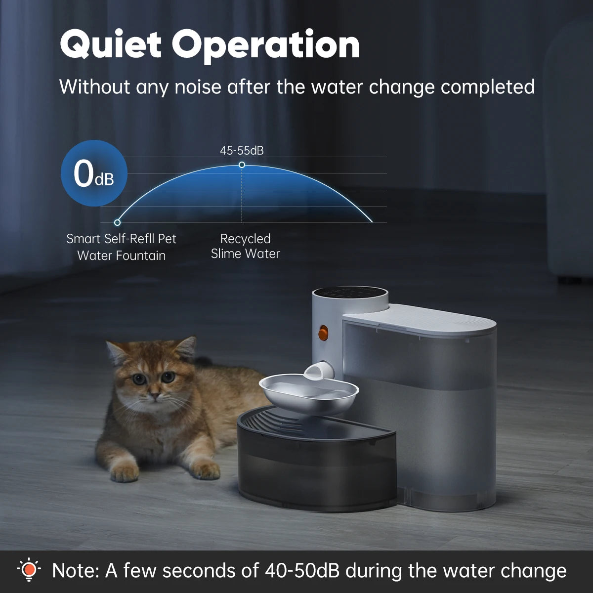 New Stainless Steel Bowl Pet Intelligent  Water Dispenser Automatically Purifies