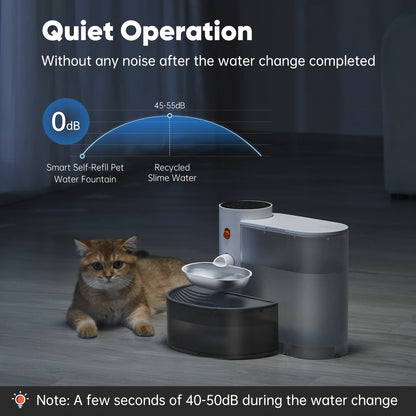 New Stainless Steel Bowl Pet Intelligent  Water Dispenser Automatically Purifies