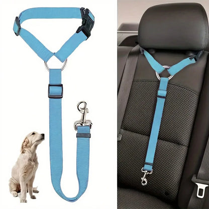 1pc Pet Car Belt, Dog Car Leash, Retractable Backseat Pet Tether,