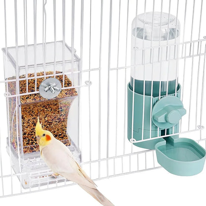 No Mess Bird Feeder Water Dispenser Set for Cage Small Birds