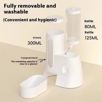 2In1 Hamster Feeder And Waterer Large Capacity Leakproof Automatic Feeder Leak Proof